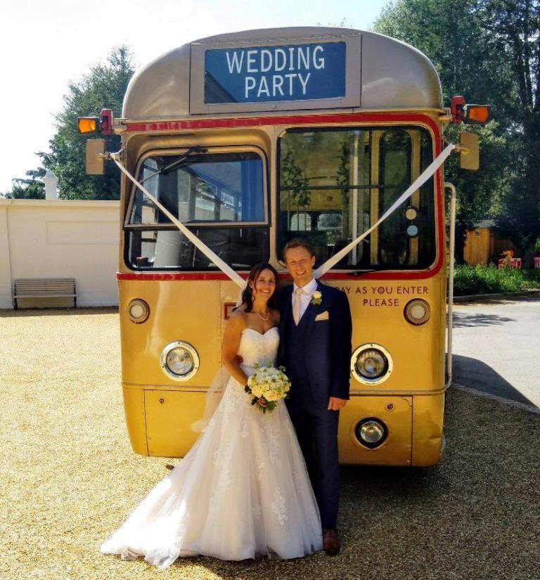 Vintage wedding bus