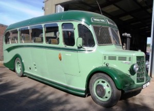 Vintage Green wedding bus