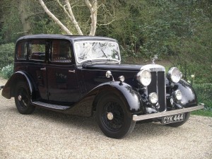 Vintage Daimler wedding car hire