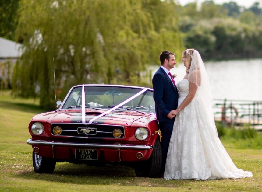 Red Mustang Ford Mustang Wedding  Car In Uxbridge Middlesex