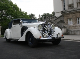 Convertible Vintage Rolls Royce wedding car in London