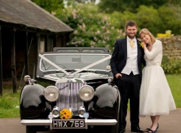 Black 1949 Triumph Roadster for weddings in Buckingham