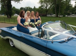 1960 Blue and Cream wedding car in Chertsey