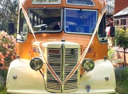 Vintage wedding bus hire in Ascot