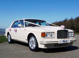 White Modern Bentley for wedding hire in Chatham