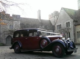 Vintage Rolls Royce Limousine for weddings in Hythe