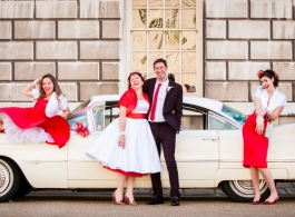 American Cadillac wedding hire in Richmond