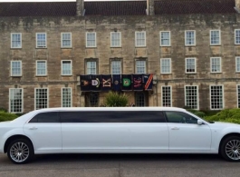 White stretch Limousine for weddings in Oxford