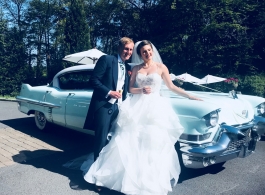 American Cadillac wedding car in Uxbridge