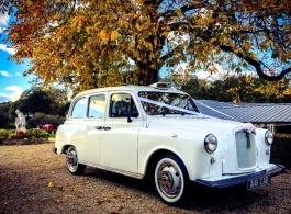 White London Cab for weddings in Manchester