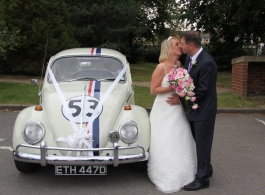 Herbie VW Beetle for wedding hire in Hampshire, Surrey, Berkshire and London