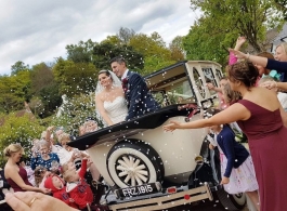 Vintage wedding car for hire in Worthing