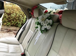 White XJ Jaguar for weddings in Woolacombe