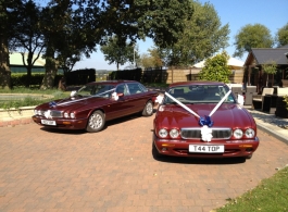 Red Jaguar for weddings in Nottingham