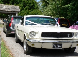 1965 Mustang for wedding hire in Croydon