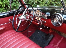 Black American convertible wedding car in Brockenhurst