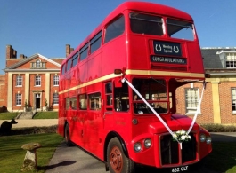 Classic Red London Bus for weddings in Oxford