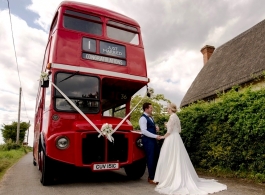 Red Routemaster Bus for weddings in Norwich