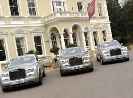 Silver Rolls Royce Phantom for weddings in Twickenham