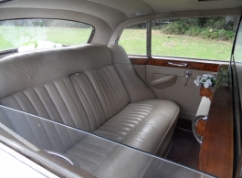 Classic white Rolls Royce wedding car in Ringwood