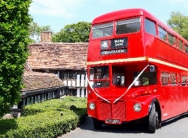 Classic Routemaster bus for weddings in Bury St Edmunds