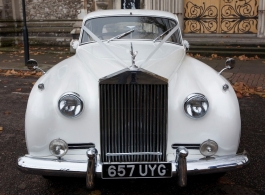 Classic White Rolls Royce wedding hire in Ilford