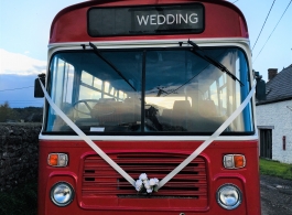 Vintage wedding bus hire in Chepstow