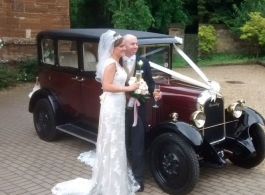 Burgundy Citroen for wedding hire in Silverstone