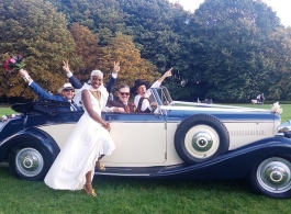 Vintage wedding car hire in Burton