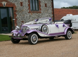 Vintage wedding car in Chichester