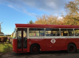Vintage Red Bus for wedding hire in Cardiff