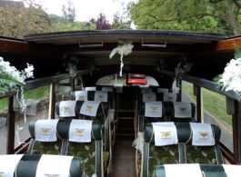 Vintage wedding bus hire in Farnham
