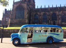 Vintage Bedford bus for weddings in Mansfield