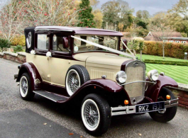 Vintage wedding car in Peterborough