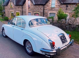 Classic Jaguar for weddings in Cardiff