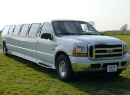 White stretch Limousine for weddings in Tonbridge