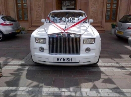 White Rolls Royce Phantom for weddings in London
