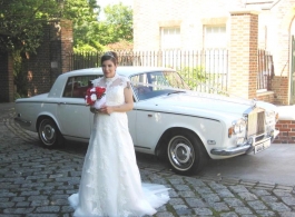White Rolls Royce for weddings in Chichester