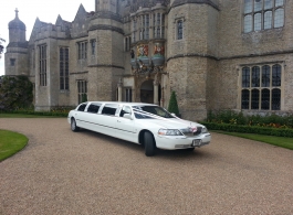 White Limousine for weddingd in Chelmsford