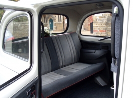 Classic White Taxi for wedding hire in Richmond