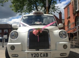 White wedding Taxi in Manchester